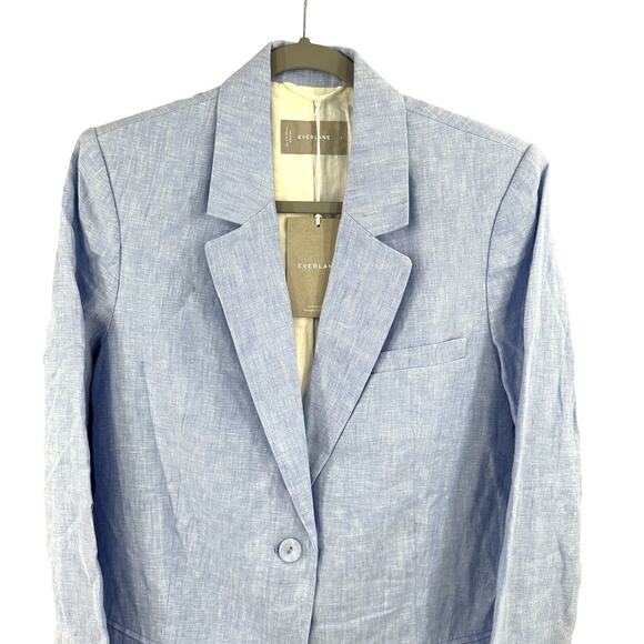 Everlane the linen oversized blazer in blue Size 8 - Picture 10 of 11